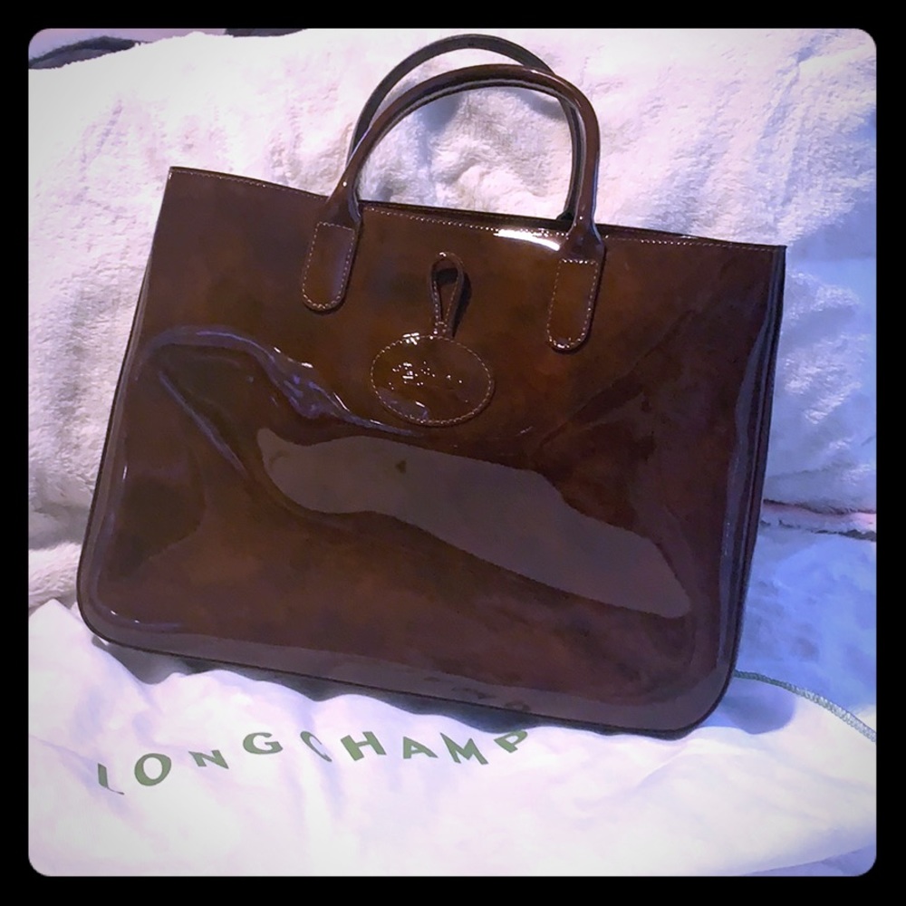 Longchamp Large Patent Tote